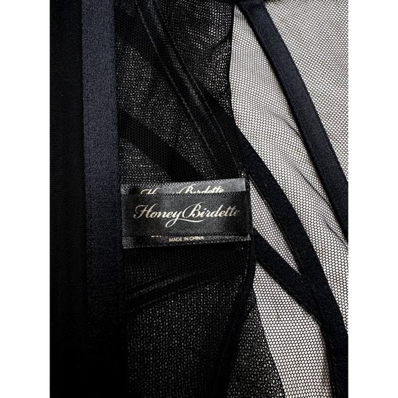 Honey Birdette SASKIA🖤 Black Faux Leather Piped Bustier 34DD - Picture 6 of 7